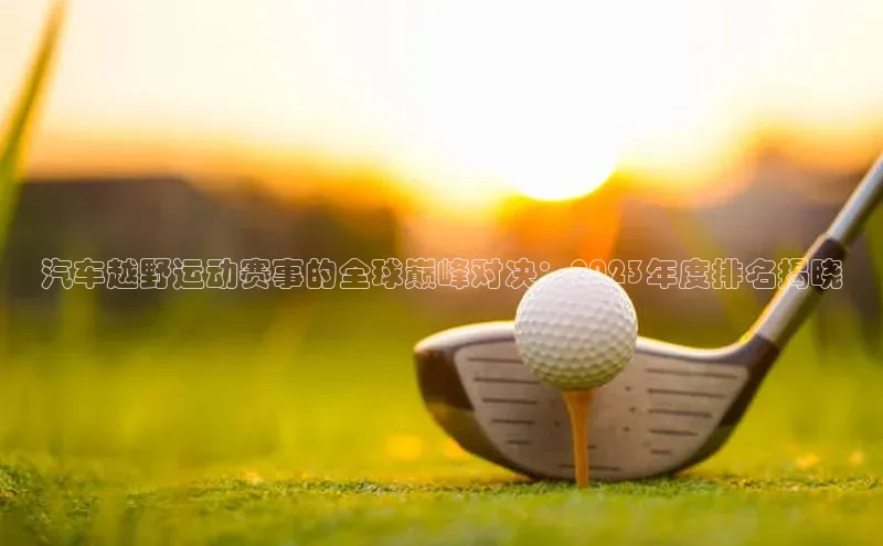 8688体育官网网页登录百度取证汽车越野运动赛事的全球巅峰对决：2023年度排名揭晓